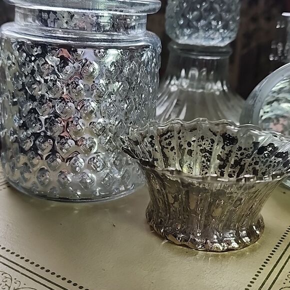 Pottery Barn Candlestick Included In Set Of 5 Heights/Textures #4D Holiday Glow - Picture 7 of 8